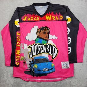 Juicewrld Shirt Mens XL Hockey Jersey Pullover Sweater Fight Strap 999‎